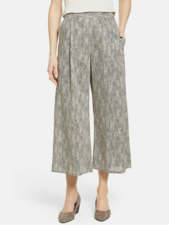 Eileen Fisher Pants - Eileen Fisher Chainette 100% Organic Cotton Print Wide Leg Pull On Pants Size XS